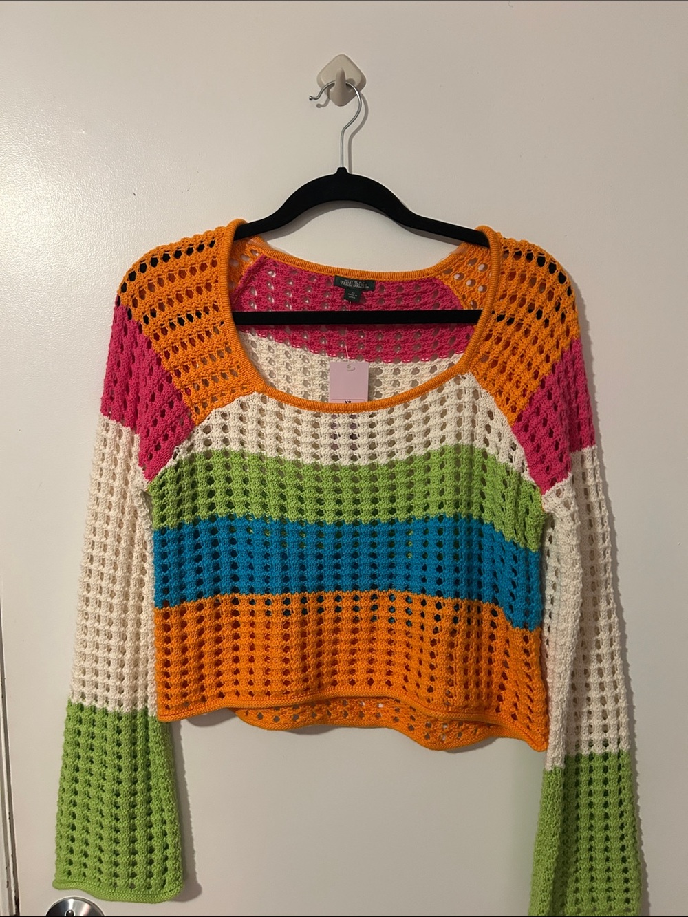 Target Multicolor Crochet Coverup - Orange, Pink, Green, Blue, Cream